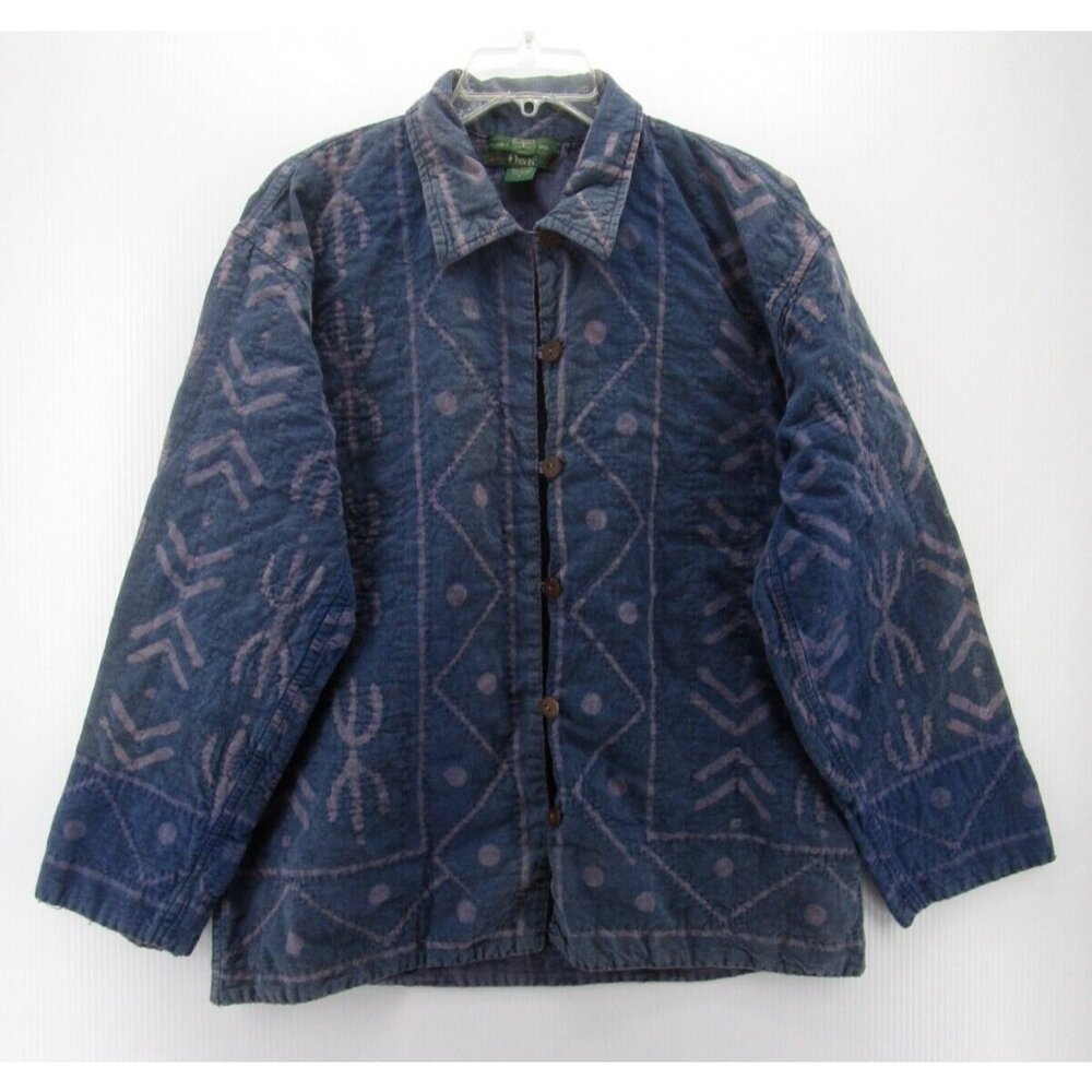 Orvis Blue Button Down Shirt with Pattern